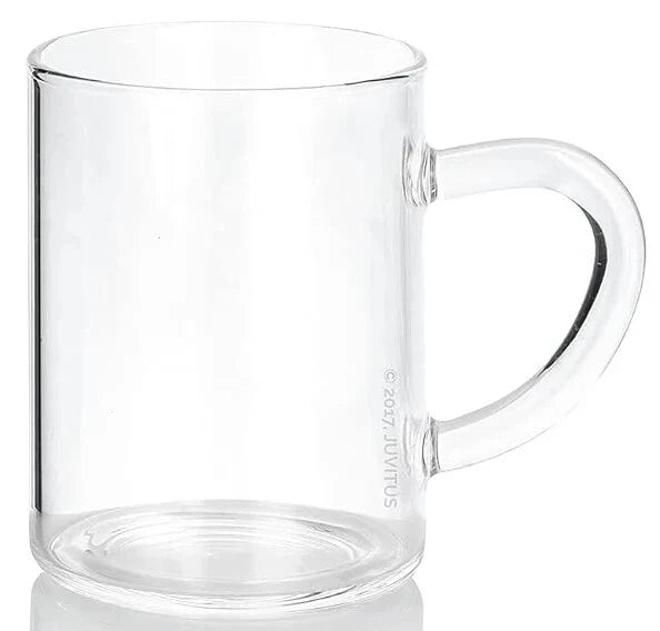 12 oz Borosilicate Glass Coffee Tea Beverage Mug With Handle  (10 Cups)